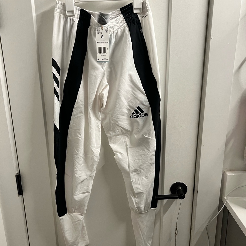 Adidas Black and White Marathon Pants